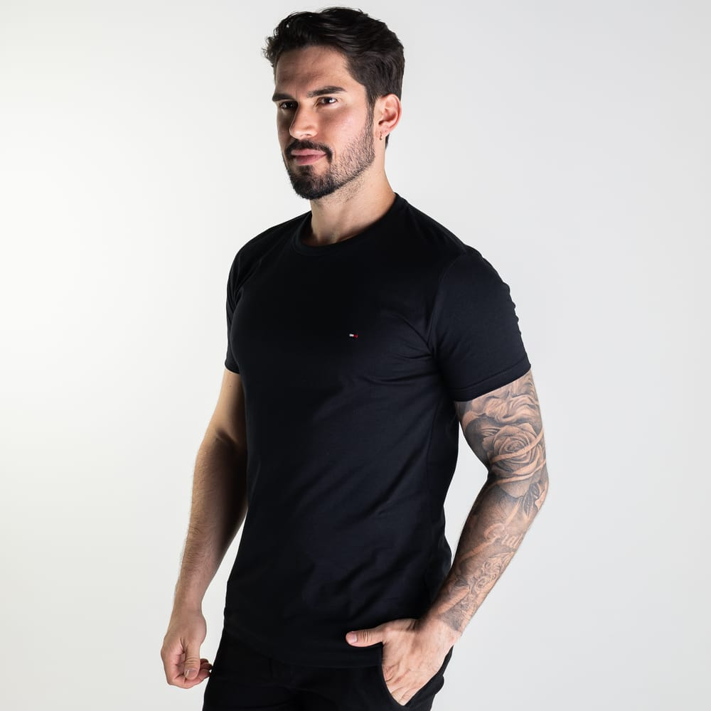 Kit 5 Camisetas Tommy H. (Compre 3 Leve 5) + Pack com 3 Cuecas Boxer de Brinde